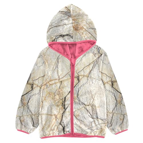 GuoChe Marble Vintage Beige Pattern Sherpa Lined Toddler Hoodie
