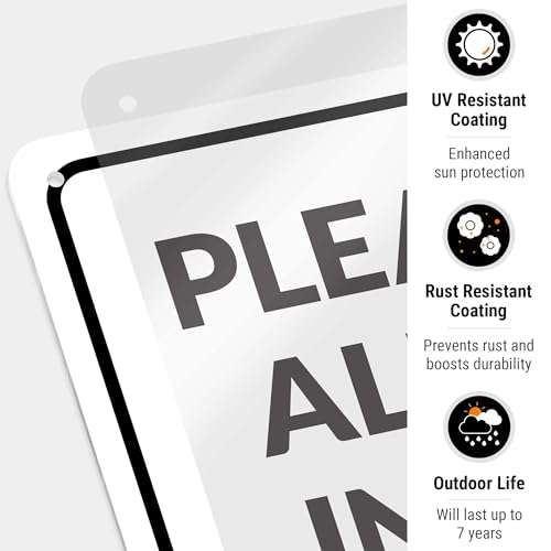 Image of Package Delivery Sign, Delivery Instructions Deliver All Package Inside Porch Sign, 10x14 Inches, Rust Free .040 Aluminum, Fade Resistant, Made in USA