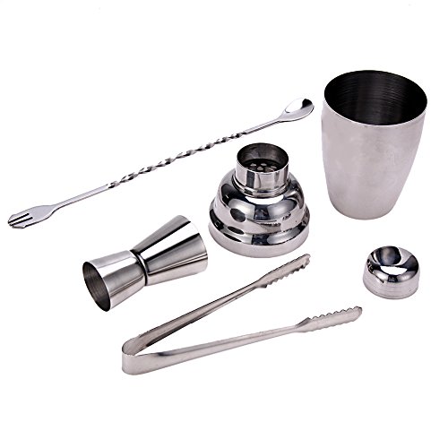 WinnerEco kit de coqueteleira e martini de aço inoxidável com jigger de medição e colher de mistura,