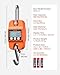 VEVOR Digital Crane Scale, 880 lbs/400 kg, Industrial Heavy Duty Hanging Scale with Cast Aluminum Case & LCD Screen, Handheld Mini Crane with Hooks for Farm, Hunting, Fishing, Outdoor, Garage (Orange)