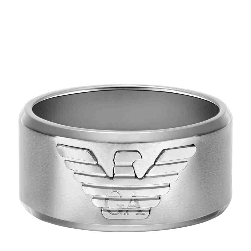 Emporio Armani Herren Band-Ringe aus Edelstahl