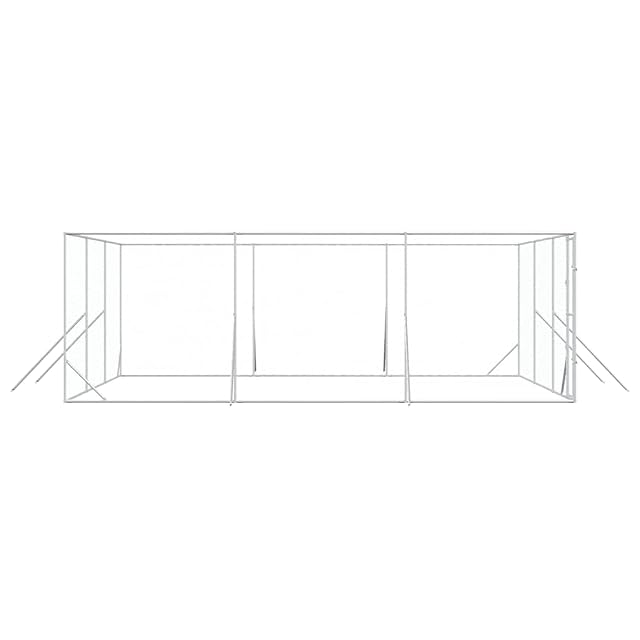 Foto 7 de 8 de vidaXL Perrera de Exterior Acero galvanizado Plateado 6x6x2 m