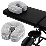 GJFWQC Hygienic Disposable Face Cradle Covers for Massage Tables,50pcs Non-Sticking Non Woven Headrest Cushion Covers Fitted for Massage Chairs.