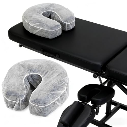 GJFWQC Hygienic Disposable Face Cradle Covers for Massage Tables,50pcs Non-Sticking Non Woven Headrest Cushion Covers Fitted for Massage Chairs.