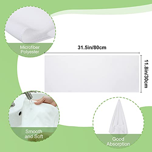 Sublimation Blank Towels Diy Microfiber Kitchen Towels 32X12 Inch White Thick Dish Drying Towel Tea Towel Absorbent Soft Polyester Towel For Sublimation Bathroom Kitchen Cleaning Supplies (6 Pieces) #TOP1