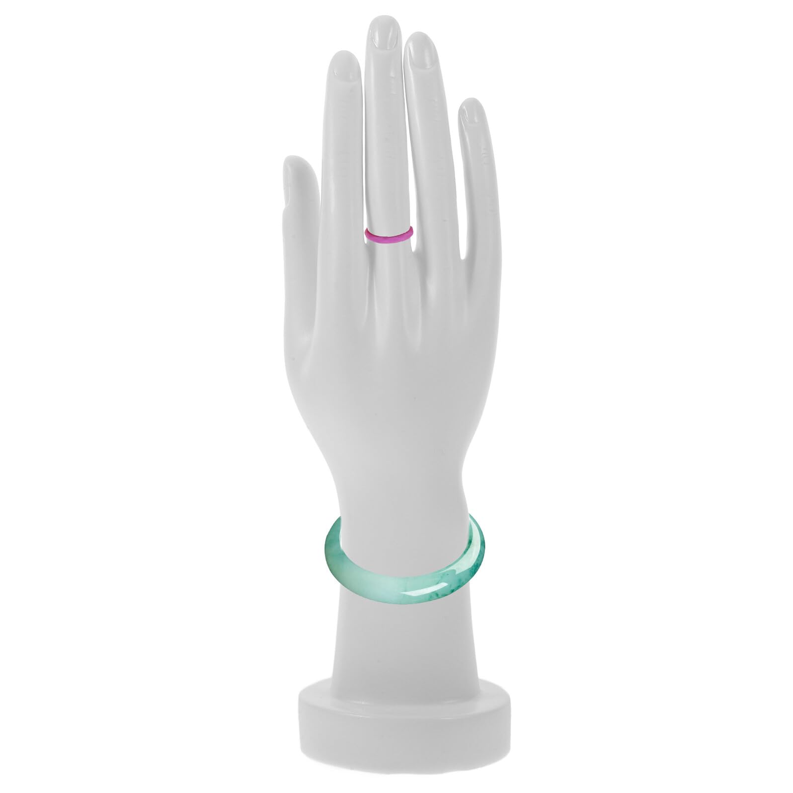 Handmodell für Schmuckpräsentation Realistische Mannequin-Hand Ring und Armbandhalter Deko-Hand mit Sockel für Heim und Geschäft Ausstellungsrequisit für Nagelarbeiten