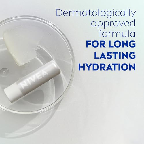 NIVEA Hyaluron Moisture Plus Lip Balm (5.2g), Ultra-Light Lip Balm Stick with Hyaluronic Acid, Provides 24H Moisture and Visibly Smoother Lips - Image 5
