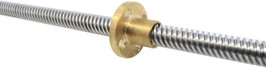 Gewindestange aus Edelstahl, 1 Stück T16 Edelstahl for CNC-3D-Drucker, Länge 100–1000 mm, Steigung 4 mm, 4 mm Trapezschraube und Mutter