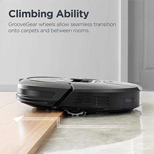 eureka Groove Robot Vacuum Cleaner, Wi-Fi Connected, App, Alexa & Remote Controls, Self-Charging, NER300 , Black by Eureka - Image 5