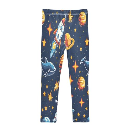 Bolaz Toddler Girls Leggings Printed Yoga Pants Leggings Space Stars Planet for Kids2