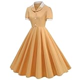 Robe Vintage Années 50 Femme Retro Rockabilly Pin Up Chic Et Elegante Robes Au Genou Dos Nu Années 40 50 60 Swing Casual Dress De Retour Soirée Fête Mariage Cocktail
