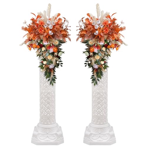 Gdrasuya10 2Pcs Wedding Roman Pillars Column Stand Set 34.6