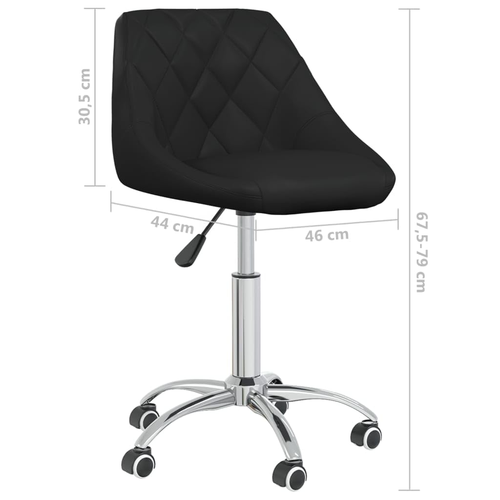 Sillas de comedor giratorias de 360 grados, 4 unidades, altura regulable, giratoria, color negro, piel sintética con ruedas