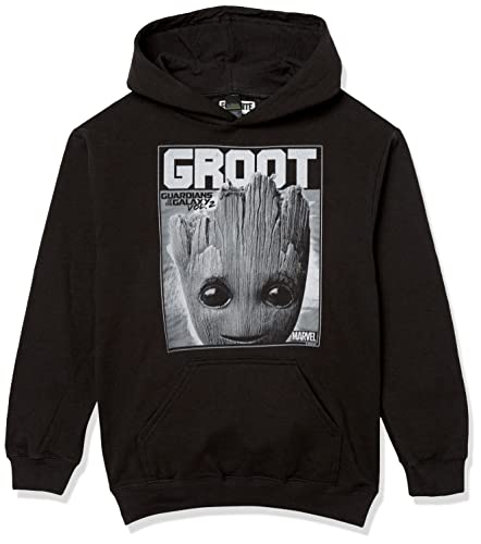 Sweat à capuche enfant Groot Marvel noir idéal pour l'école et le sport