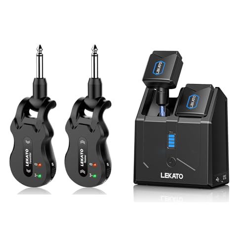 Sistema Inalámbrico para Guitarra LEKATO WS50 de 5,8 GHz con Caja de Carga, Transmisor y Receptor para Guitarra Eléctrica y Bajo miniatura 1