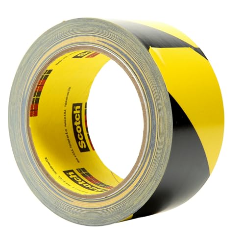 3M Cinta Premium de Vinilo con Franjas de Seguridad 5702, 50 mm x 33 m