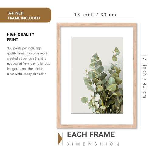 Image of kotart - Nature Framed Art Posters for Home and Office Wall Decor | WallDecor Poster With Frame For Living room Bedroom Office (13x17 inch, D) Pack of 6