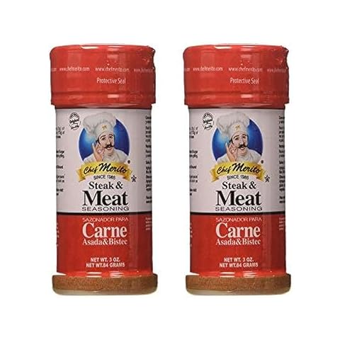 Chef Merito Steak & Meat Seasoning Powder Carne Asada & Bistec 3 oz, Pack of 2 | Chicken Nuggets, Thighs, Steak Seasoning, Grilled, Meat Seasoning Cover