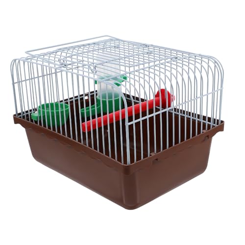 SOLUSTRE Tragbarer Futternapf und aus Eisen Tränke Sitzstange Abs Reisekäfig mit Zufällige Farbe Vogel für Unzertrennliche für Outdoor Abenteuer und