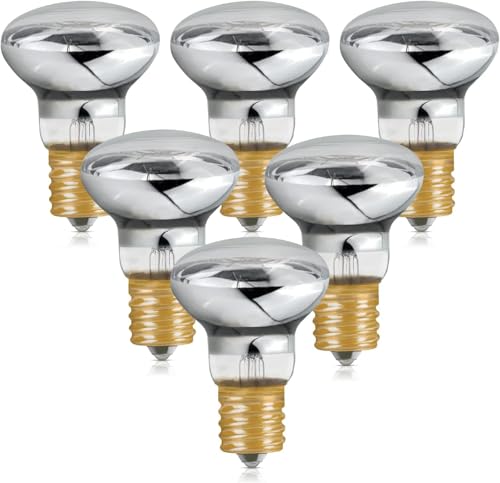 SerBion Lava Lamp Bulb R39 E17 Reflector Type Bulb for Lava and Glitter Lamps High-Output Heat 120V 30W Replacement Bulb with Dimmable 2700K Warm White 6000+Hours Long-Lasting Pack of 6