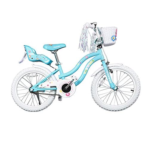 COEWSKE 18 Inch-Wheel Kids Bike with Training Wheels &Kickstand Fit for 5-10 Years Old 43-59 Inch Tall Kids (P-18 Blue)