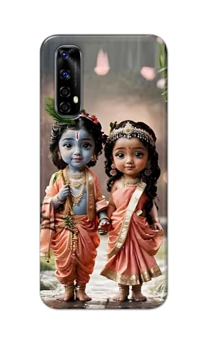 Image of Printed Hard Back Cover for Realme Narzo 20 Pro Back Cover (Radha Krishna Love -J2) -190724(EA)