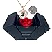 Produktbild GUCHO Ewige Rose Rosenbox mit I Love You-Halskette in 100 Sprachen,Geschenk, Frauen,Freundin,Muttertag
