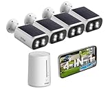 obligz Solar Security Cameras Wireless Outdoor, 4MP Cameras for Home Security Camera System, 64GB Local Storage, No Subscription, Easy Setup, Color Night Vision, 2.4 & 5G WiFi, 4-Cam Kit