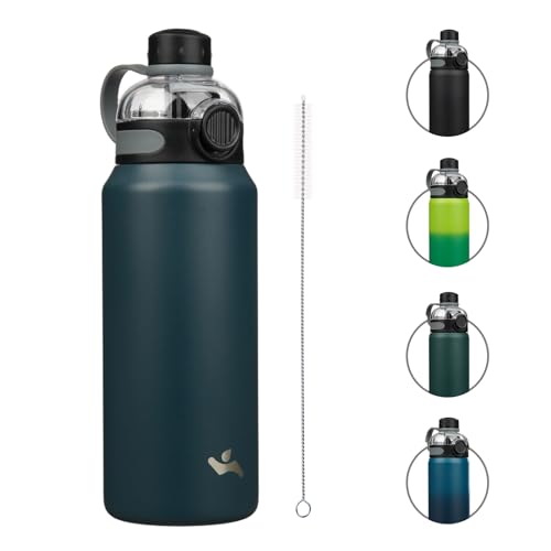 Image of Konokyo 32 oz Insulated Stainless Steel Water Bottle with Straw Lid