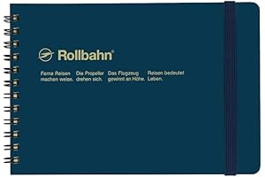 Delfonics Rollbahn Spiral Notebook, Easy To Carry, 7.5" x 5" - Dark Green