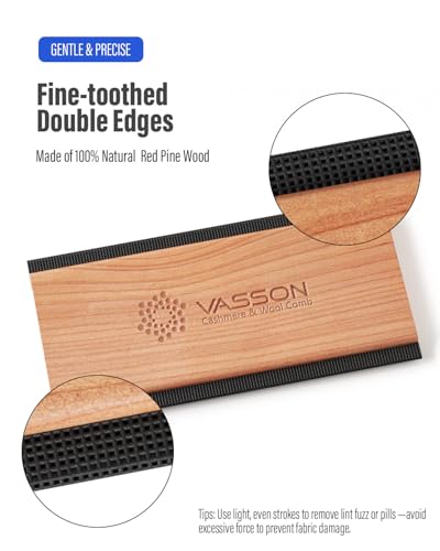 Cashmere Comb for Sweaters, Sweater Comb for Removing Pills and Fuzz, Gentle on Wool & Knitwear, Portable Handheld Clothing Care Tool with Storage Pouch - Image 6