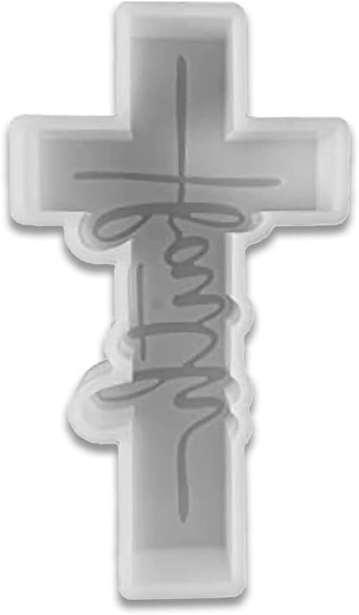 Duawenki Cross shape Car Freshie Silicone Mold for Making Soap Aroma Beads Car Freshie, Pendant, Candle, Resin(C)