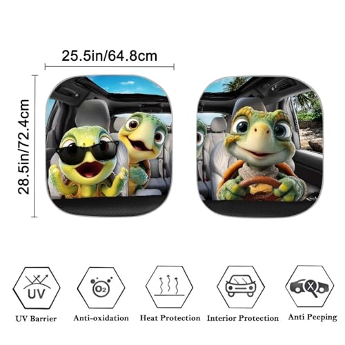 Image of Turtle Car Sun Shade Windshield Foldable Removable Automotive Accessories Auto Interior Protector Reflect UV Sun and Heat and Protect Your Car