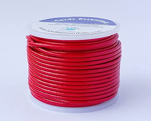 Cords Essentials Round Genuine Leather String Cord, Rope for Jewelry Making Necklaces, Bracelets, Kumihimo Braiding, Wraps - Image 4