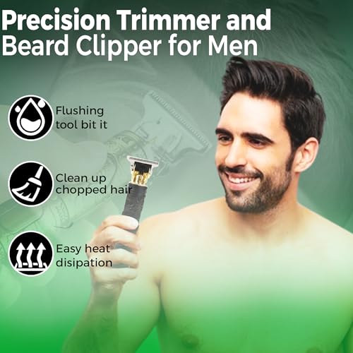 Hair & Beard Trimmer for Men, Professional Electric Razor Shavers, T Blade Precision Edgers Liners, Special for Hair Cutting Mustache Facial. Boyfriends Gifts