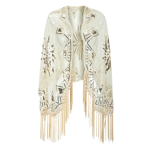 Écharpe à paillettes scintillantes des années 20 : accessoire de fête soirée