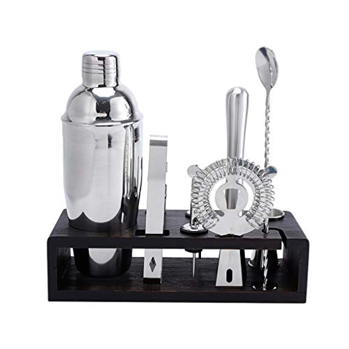 Set de 10 piezas coctelera de acero inoxidable con accesorios miniatura 1