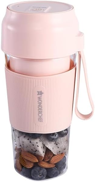 Licuadora portátil Nutri-Cup de plástico Carga USB Máquina de batidos Cuchillas Ss Licuadora recargable a pilas 10.1 fl oz Tamaño compacto