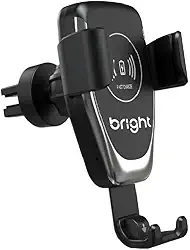 Bright, Carregador sem Fio Veicular com Suporte 2 em 1, Suporte com 3 Posições, Ajuste de Posição, Entrada - 5V / 9V, Potência Máxima 18W, Saídas - 10W / 5W e 7,5W, Mantém Seu Celular Sempre Carregado