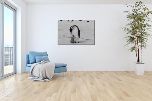 Mère pingouin drôle déco salon moderne 90 x 60 cm - 4