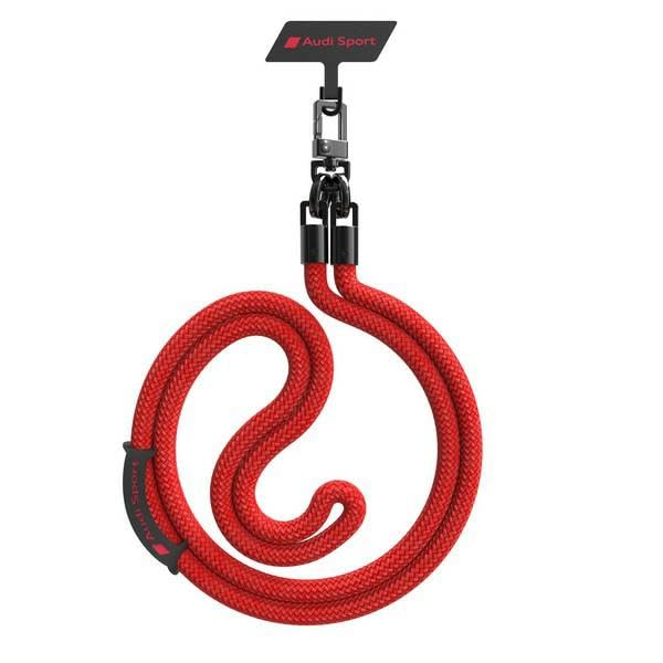 Audi Cordon universel pour téléphone 120 cm 10 mm Rouge AUS-CBL10-RSQ/D1-RD, rouge, 120 cm