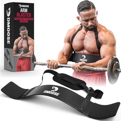 DMoose Fitness Arm Blaster für Bizeps und Trizeps - Premium Nackenpolster Unterstützung mit verstellbaren Riemen - Bicep Blaster für Krafttraining und Bizeps Workout Ausrüstung
