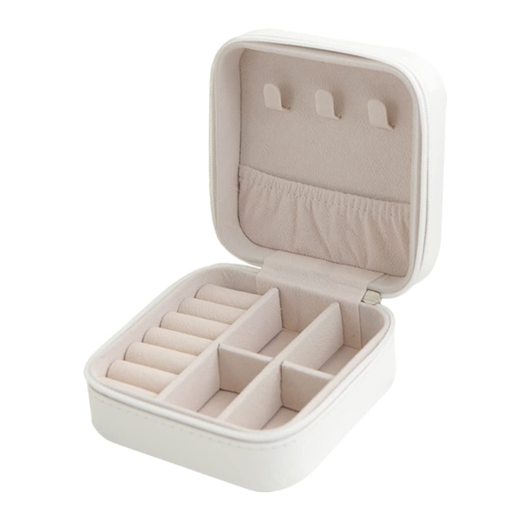 Organisateur de bijoux de voyage élégant et écrin de rangement rigide pour bagues