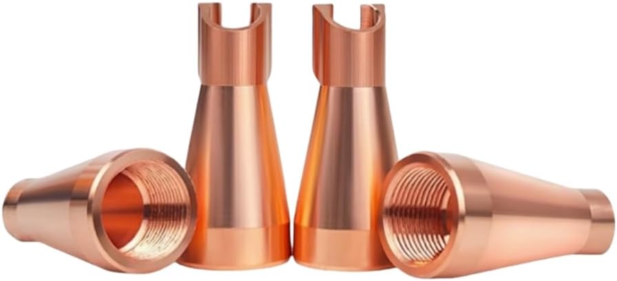 M11*0.75 Internal Thread Laser Welding Machine Welding Nozzle, Copper Welding Accessories Wire Feed Nozzle，Dia 1.0mm/1.2mm/1.6mm Optional (Outer Corner Wire Feed, Aperture: 1.0mm)