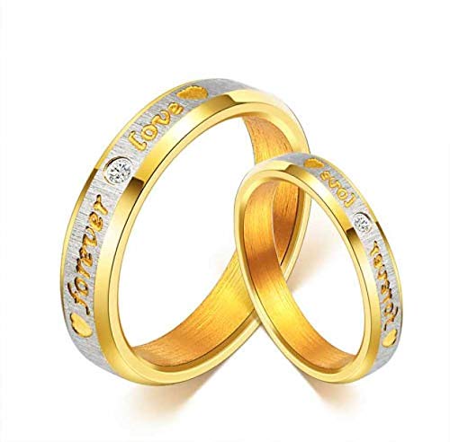 MEENAZ Stainless Steel Stylish adjustable Love proposal thumb Silver Platinum Gold combo Couple Finger Ring for Men girls Mens women couples lovers gents unisex Boys Boyfriend MEN RINGS-AM056