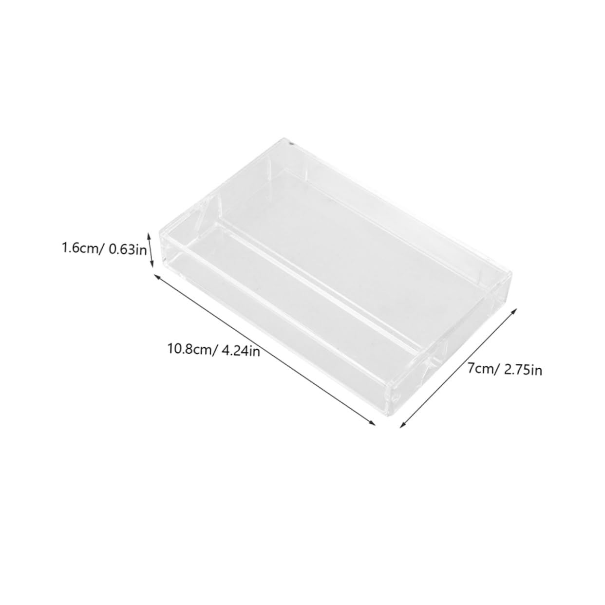 CIYODO 4pcs Transparent Cassette Tape Cases Sturdy Storage Boxes for Audio Tape Protection for Collectors Djs and DIY Projects Music Cassette Holders