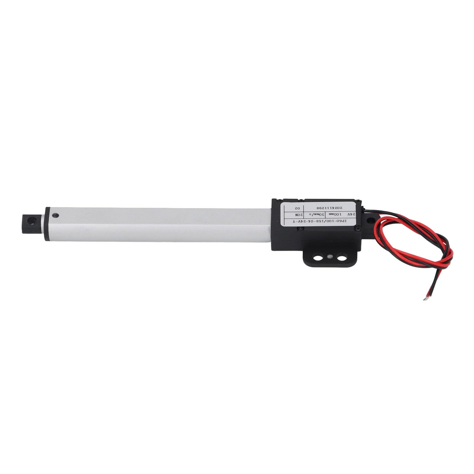 Ausla Actionneur Linéaire Électrique, 24V, 20N, Course 100mm, Vitesse 30mm/s, Aluminium et ABS, Protection IPX4