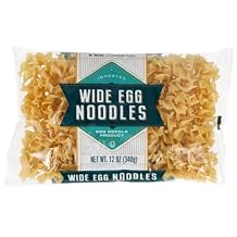 Imported Wide Egg Noodles, Traditional Pasta, 12 oz Package, 5 Minute Cooking Time 3 Packs