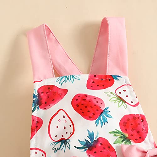 Berry First Birthday Outfit Newborn Photography Infant One Cake Smash Baby 1st Half Birthday Dress Sweet Party Supplies Bodysuit Jumpsuit Coming Home Outfit for Photo Prop Strawberry 3-6 Months4