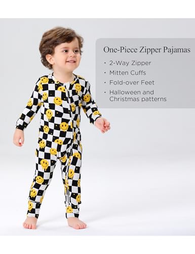 Bamboo Viscose Zipper Pajamas Baby Convertible Footie Pajama for Boys Girls, Snug Fit Baby Sleeper2
